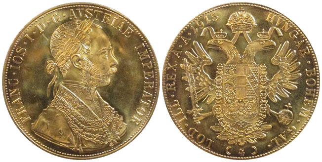 Austria 4 Ducats gold