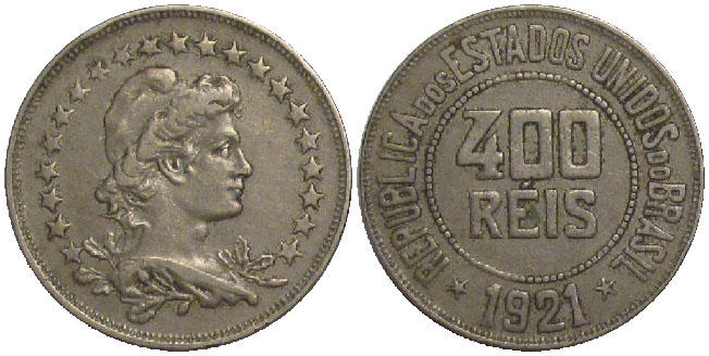 Brazil 400 reis 1921