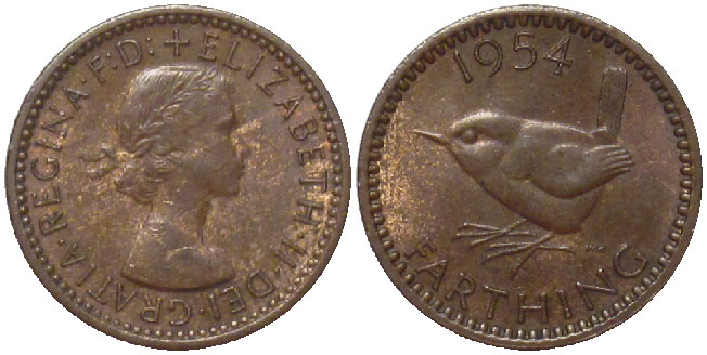 Britain farthing 1954