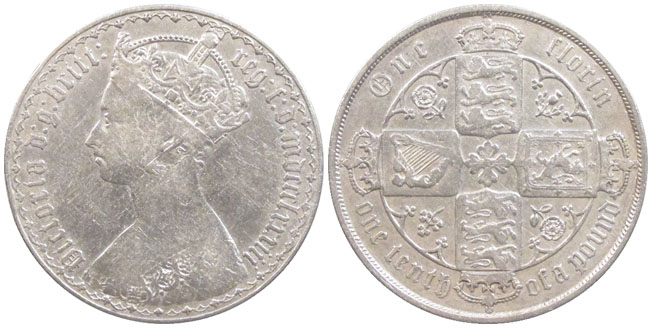 Britain florin 1883 Gothic