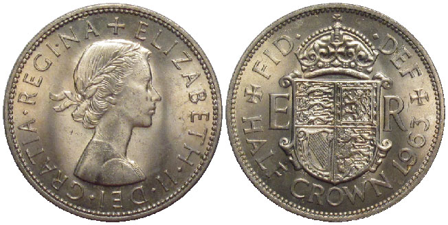 Britain half crown 1963