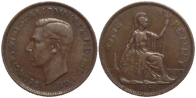 Britain King George VI penny