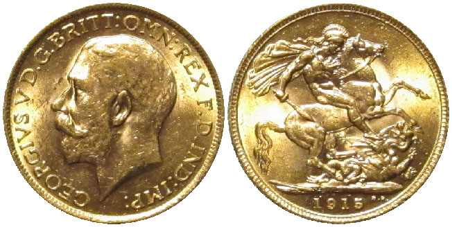 Britain sovereign 1915