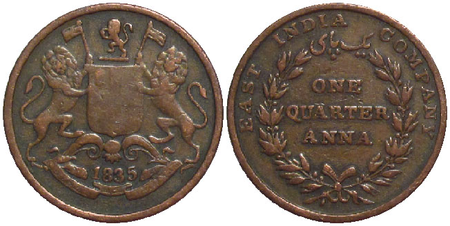 General Issue Quarter Anna 1835