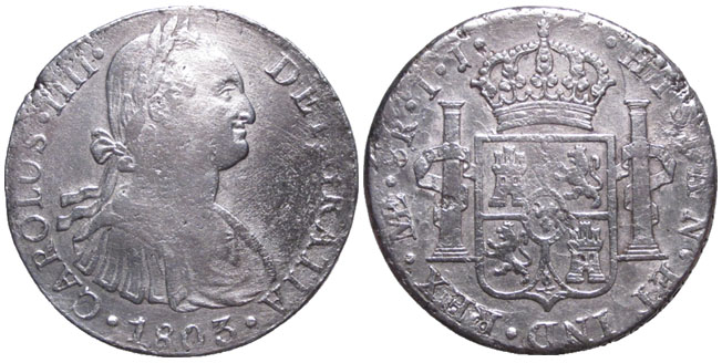 Spanish America eight reales 1803 Lima