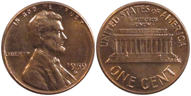 United States Lincoln cent 1959-D