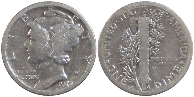 United States Mercury dime