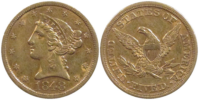 United States Liberty Head $5 gold coin