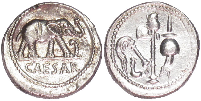 Rome Julius Caesar Denarius Elephant