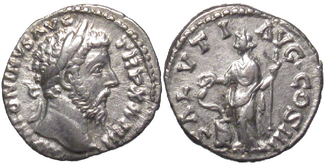 Rome Marcus Aurelius Denarius Salus