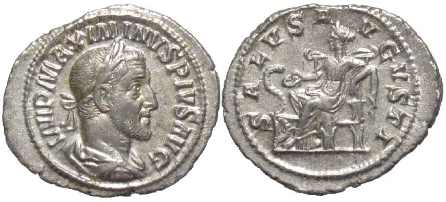 Rome Maximinus Denarius Salus