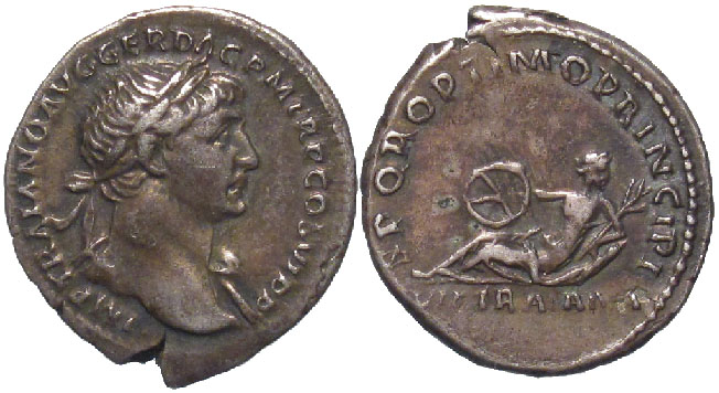 Rome Trajan Denarius Wheel