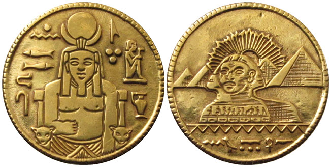 Egyptian Magic Coin gold plated