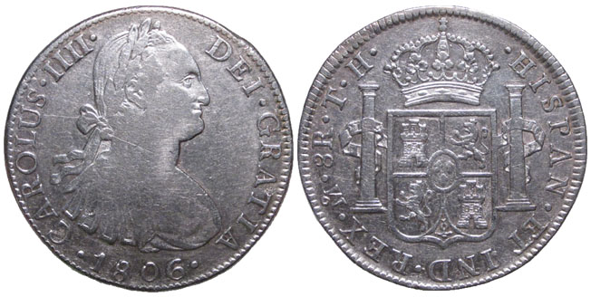 Spanish America eight reales 1806 Mexico City