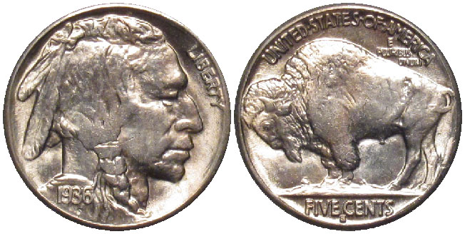 United States 5 cents 1936-S
