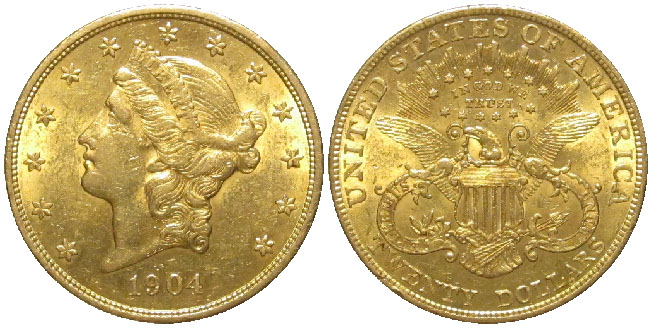 United States $20 gold coin